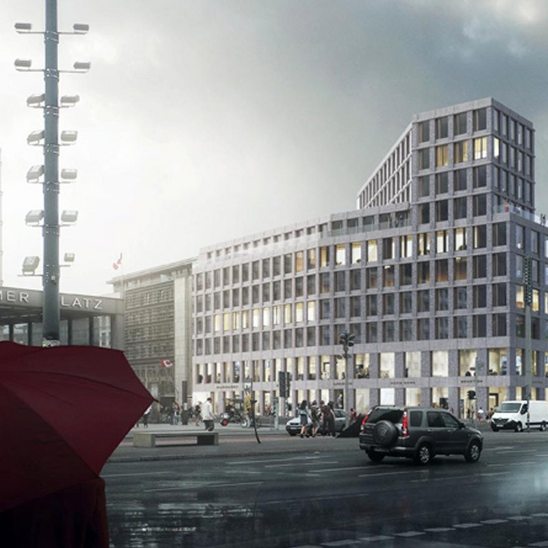 Büro- und Geschäftshaus Leipziger Platz 18-19 © léonwohlhage, Visualisierung: bloomimages