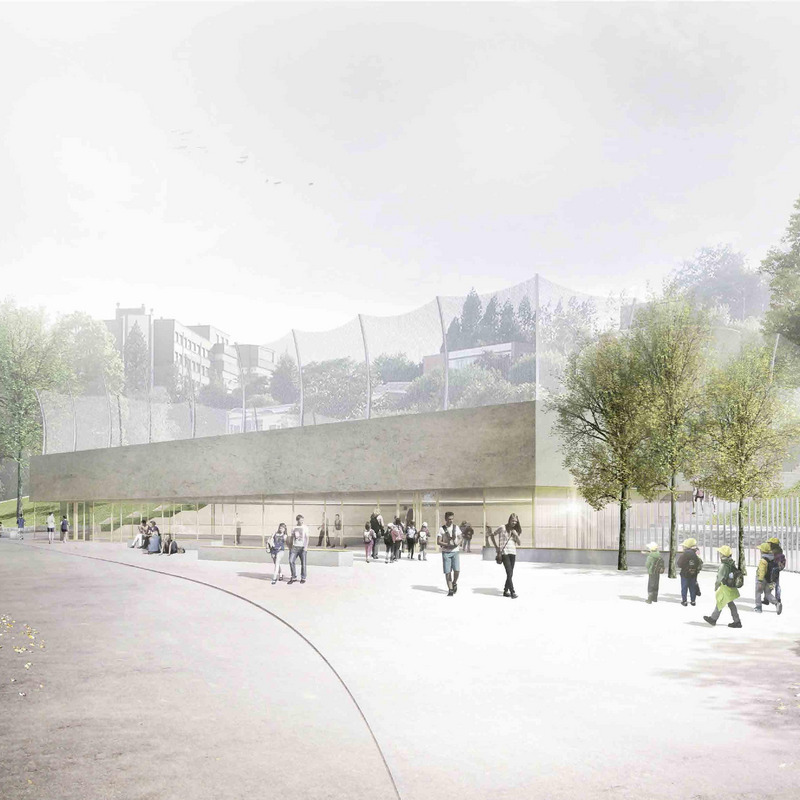 Masterplan Deutsche Schule Bilbao / Colegio Alemán de Bilbao mit Realisierungsteil © Glück + Partner/Glück Landschaftsarchitektur