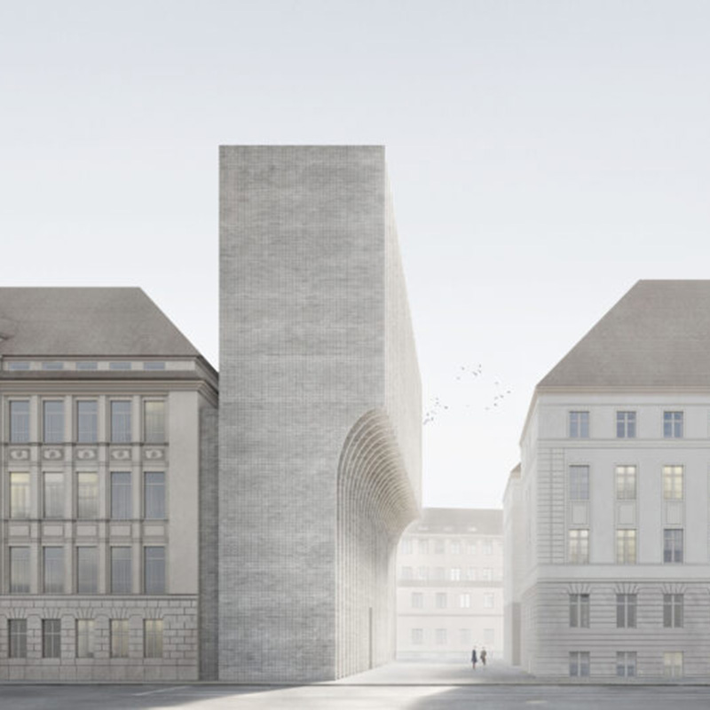 Charité Campus Mitte – Eingang Nord und Neubau Forschungsgebäude © Fruehauf Henry & Viladoms